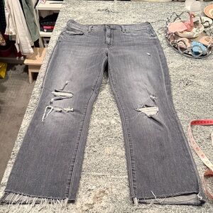 MOTHER Insider crop step fray